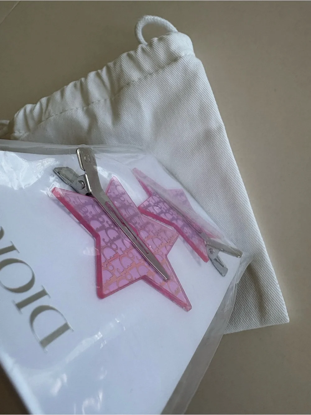 Dior Beauty Iridescent Star Hair Clips - New, Set of 2
